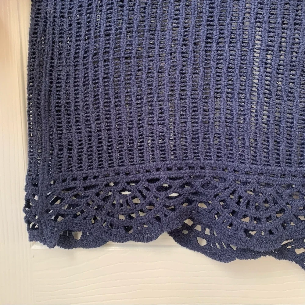 James Coviello By Anthropologie Women Crochet Knit Crop Top short sleeves XS